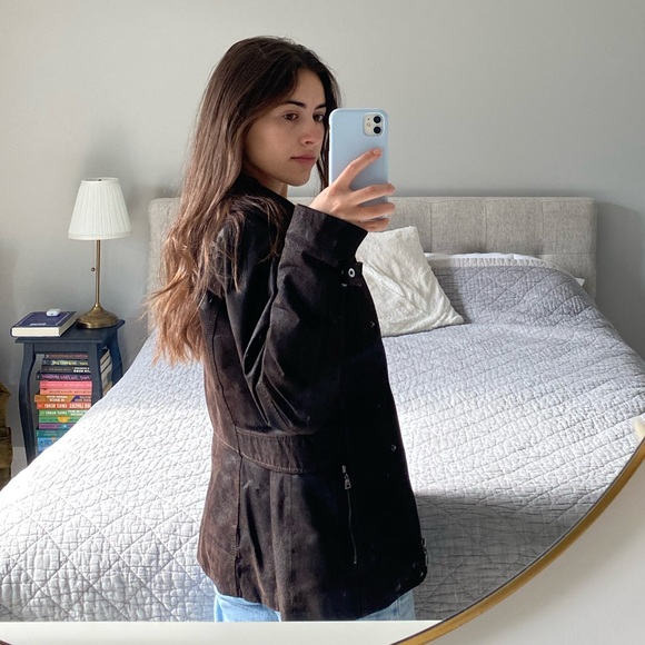 Danier Brown Bomber Jacket - Picture 1 of 3